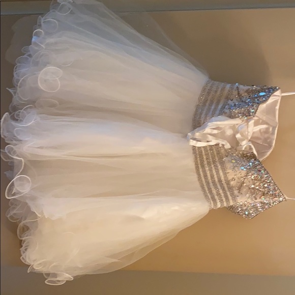 A-Line/Princess Sweetheart Short/ Mini WhiteDress - Picture 4 of 4